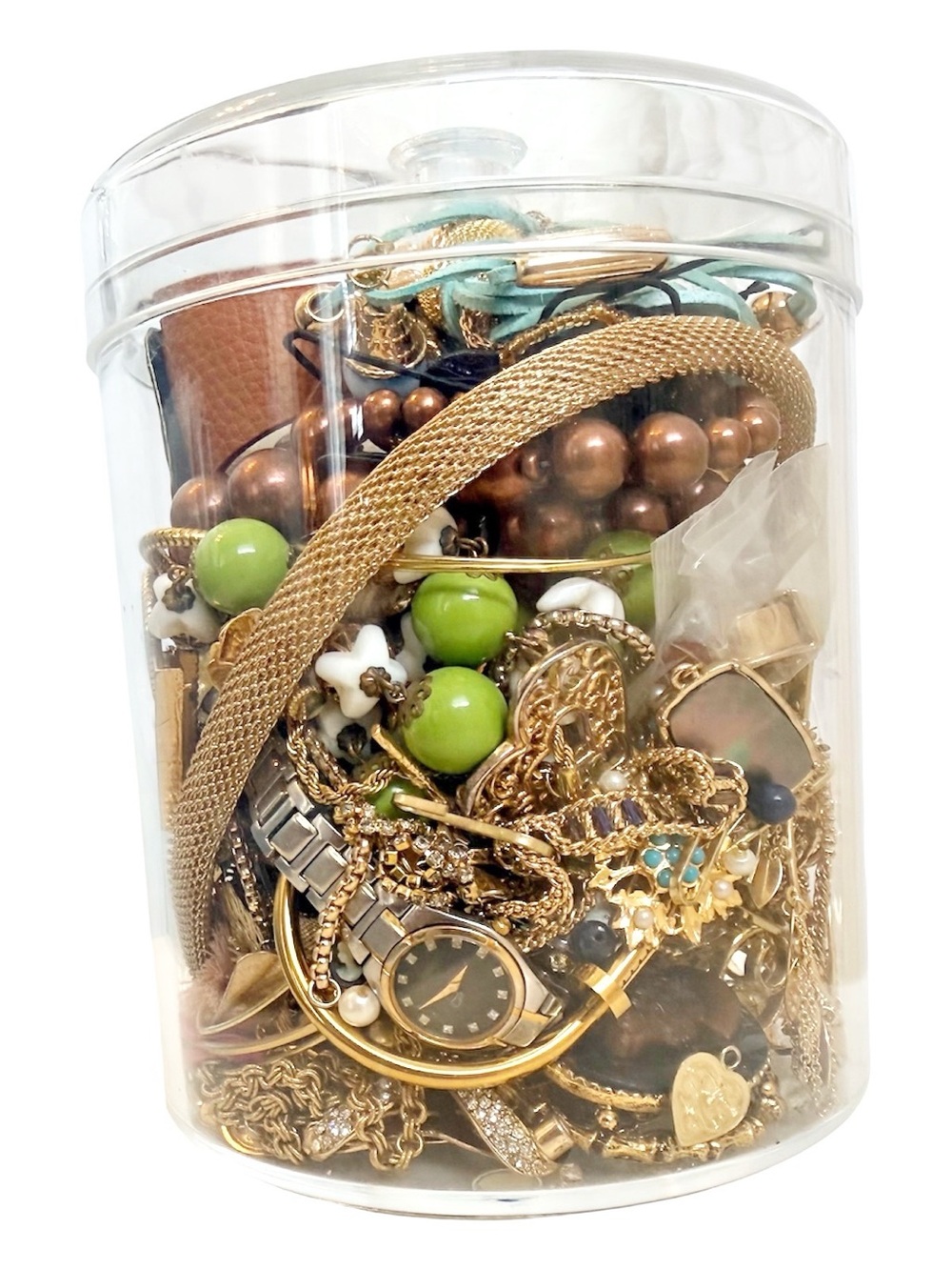 Gold Mystery Jewelry Jar